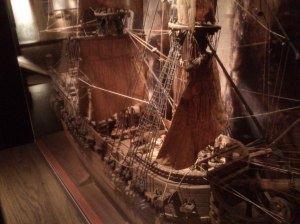 A Model of Blackbeard pirate's Queen Anne's Revenge